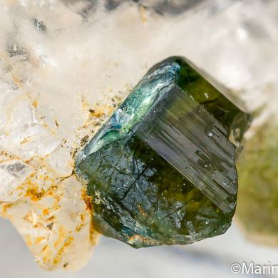 Tourmaline on Beryllonite