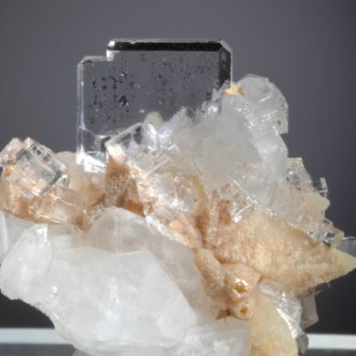 Fluorite (tabular) w. Quartz & Calcite