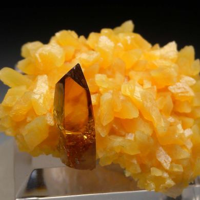 Barite on Calcite