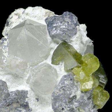 Sphalerite, quartz, talc, lollingite