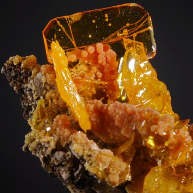 Wulfenite with Mimetite