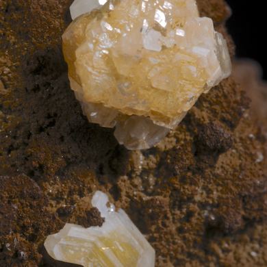 Cerussite (unusual color) with Duftite and Dolomite