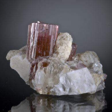 Elbaite with Orthoclase and Quartz