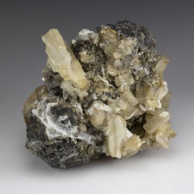 Cerussite with Hydrocerussite, Galena