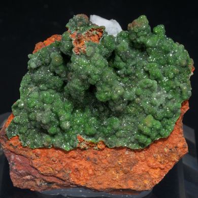 Austinite (variety cuprian) with Calcite