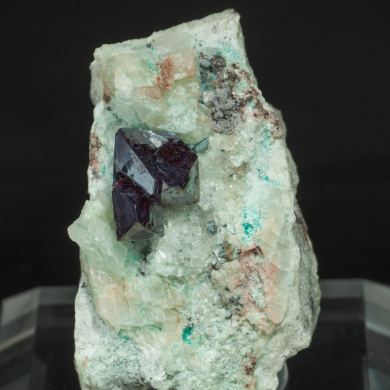 Cuprite with Calcite and Chrysocolla