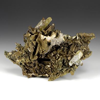 Pyrite after Anydrite with Calcite