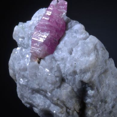 Ruby (Corundum) on Marble