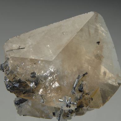 Calcite with Stibnite inclusions