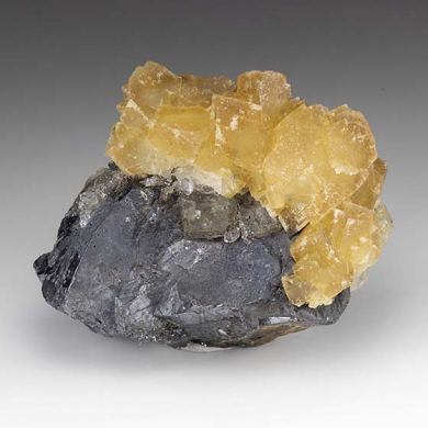 Galena with Calcite, Fluorite, Quartz