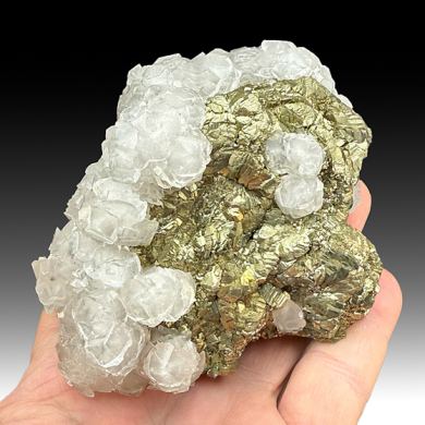 Pyrite with Calcite