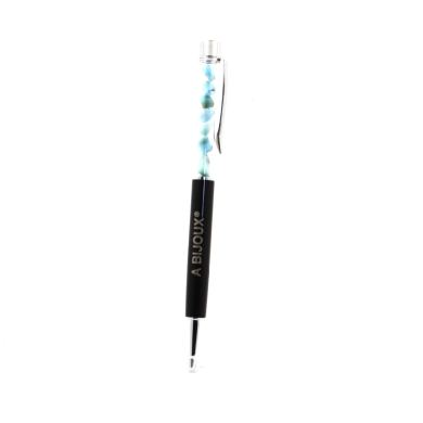 Raw Larimar mineral pen Dominican Republic.