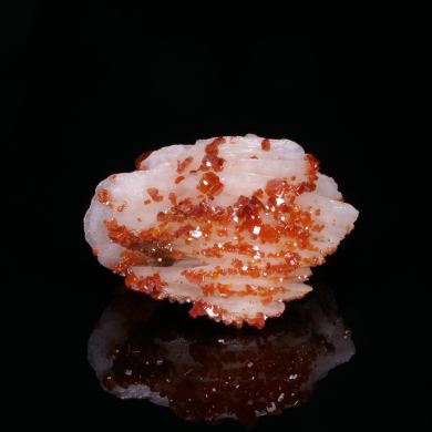 VANADINITE on BARYTE - Mibladen, Morocco