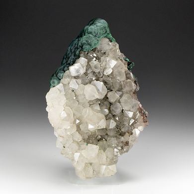 Malachite with Quartz