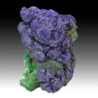 Azurite with Malachite