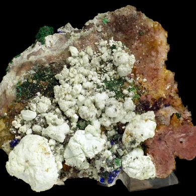 Magnesite, malachite, dolomite