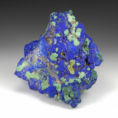 Azurite with Malachite