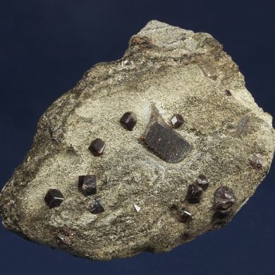 Staurolite with Almandine garnet in Schist