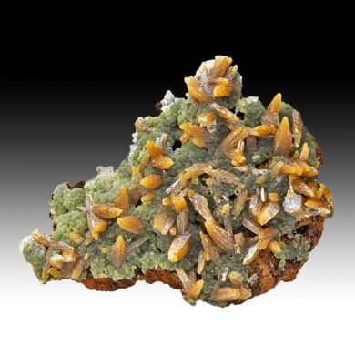 Wulfenite with Mimetite