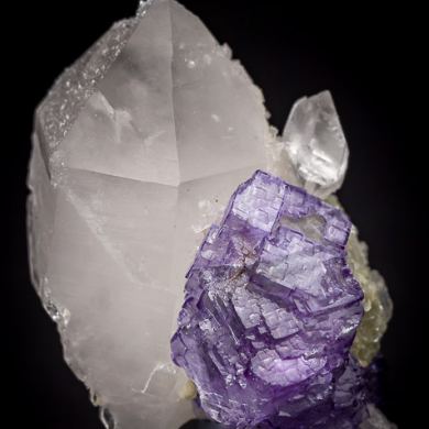 Fluorite on Quartz with Scheelite