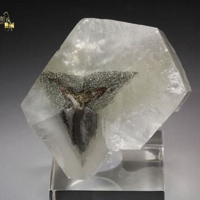 CALCITE, iridescent PYRITE - Mercedes star