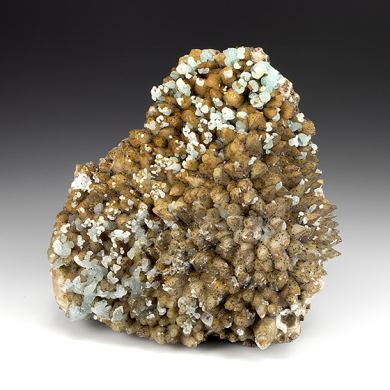 Adamite with Smithsonite after Calcite