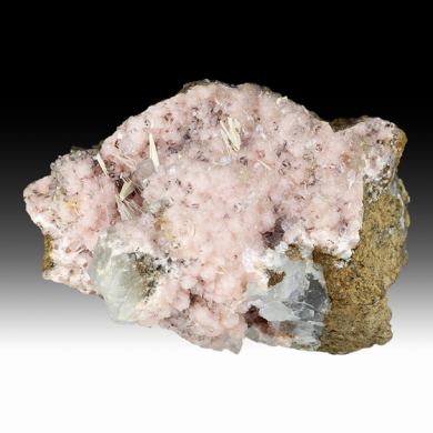 Rhodochrosite with Cerussite, Quartz (ex Joseph Neeld circa 1840)