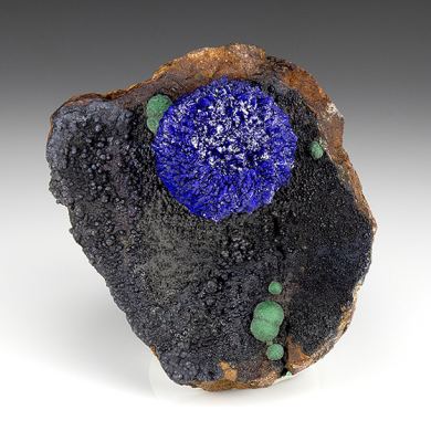 Azurite with Malachite