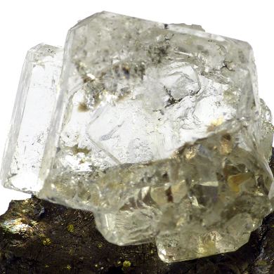 Fluorite, pyrrothite, calcite
