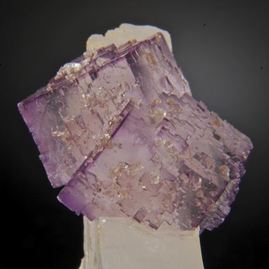 Fluorite on Celestine (stepped cubes)