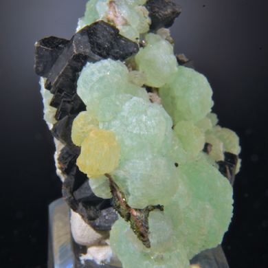 Babingtonite on Prehnite