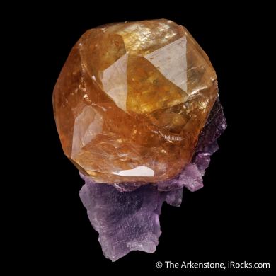 Calcite on Fluorite