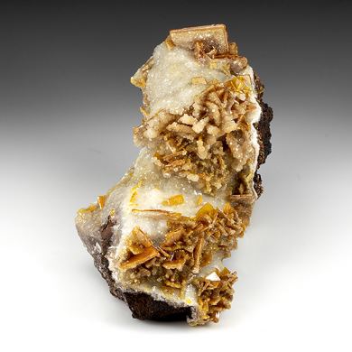 Wulfenite with Calcite