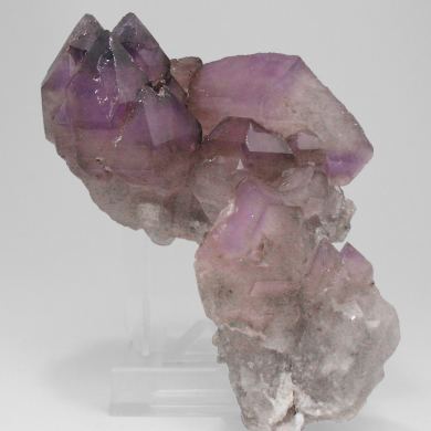 Quartz (variety amethyst), Quartz (variety smoky), Microcline