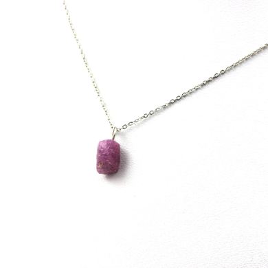 Raw Ruby Necklace. 6.62 ct.