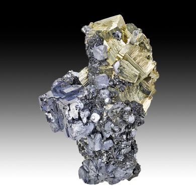 Pyrite with Galena, Sphalerite