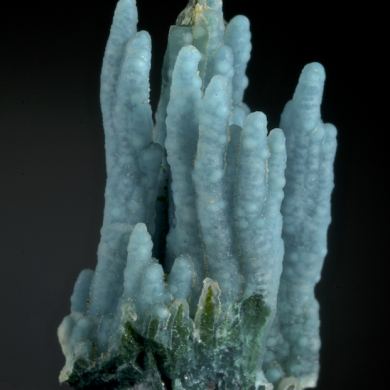 Chrysocolla - Stalactitic with Quartz coatings