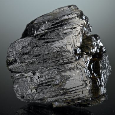 Elbaite - etched dark green tourmaline