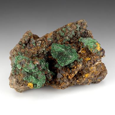 Malachite on Chalcopyrite