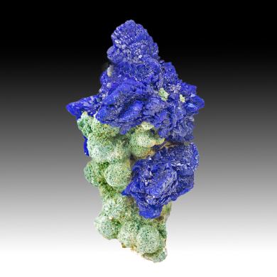 Azurite with Malachite