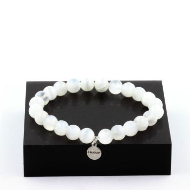 Selenite from Morocco Bracelet 8 mm Beads. 5A quality.