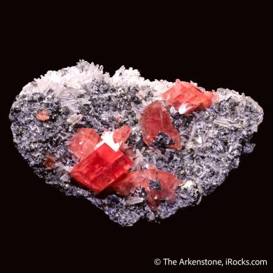 Rhodochrosite with Quartz, Pyrite and Tetrahedrite