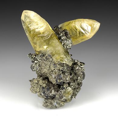 Calcite with Marcasite, Pyrite, Dolomite, Galena