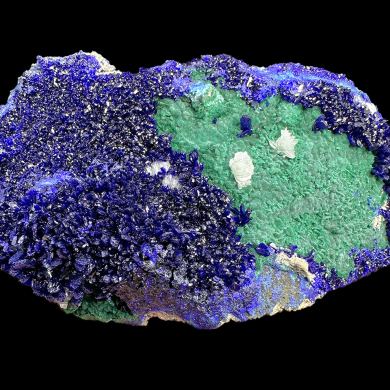 Azurite, cerussite, malachite