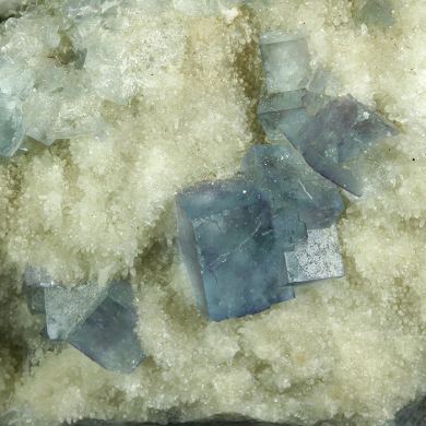 Fluorite on Quartz