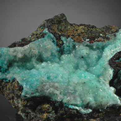 Hemimorphite with Malachite (classic old locale)