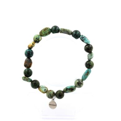 African Turquoise from Africa + African Turquoise Bracelet 8 mm Beads.