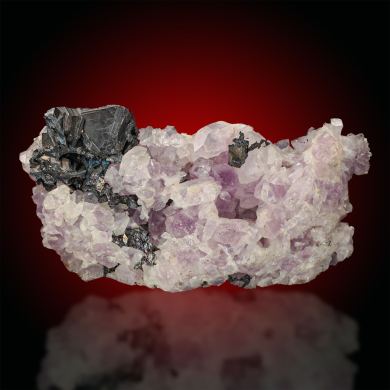 Polybasite on Amethyst