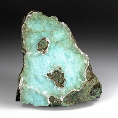 Quartz on Chrysocolla