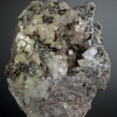 Copper in Calcite with Epidote, Microcline and Pumpellyite
